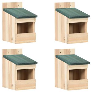 vidaXL Ptač&iacute; budky 4 ks 12 x 16 x 20 cm jedlov&eacute; dřevo