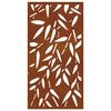 vidaXL Zahradn&iacute; n&aacute;stěnn&aacute; dekorace 105 x 55 cm corten Bambusov&yacute; list