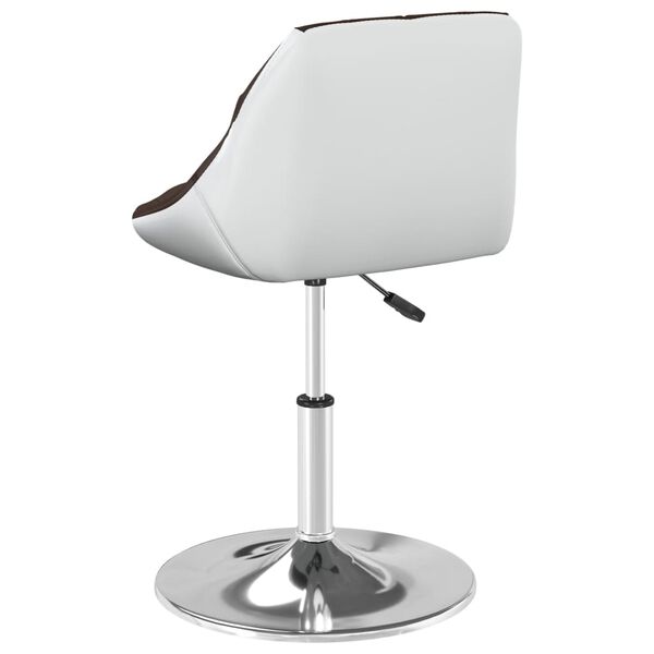 vidaXL J&iacute;deln&iacute; židle hnědob&iacute;l&aacute; uměl&aacute; kůže