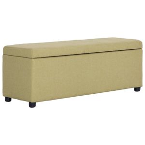 vidaXL Lavice s &uacute;ložn&yacute;m prostorem 116 cm zelen&aacute; polyester