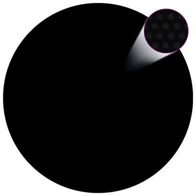 vidaXL Kryt na bazén černý 488 cm PE