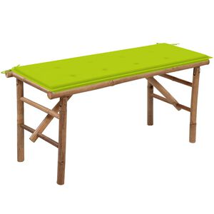 vidaXL Skl&aacute;dac&iacute; zahradn&iacute; lavice s podu&scaron;kou 118 cm bambus