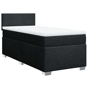 vidaXL Box spring postel s matrac&iacute; čern&aacute; 80 x 200 cm textil