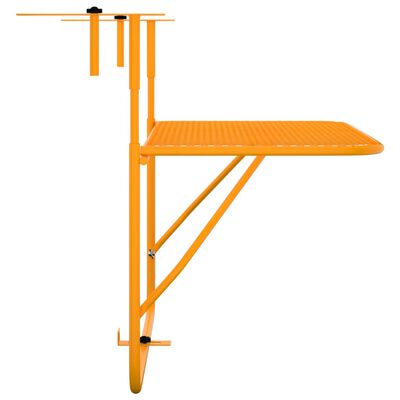 vidaXL Balkonový stolek žlutý 60 x 40 cm ocel