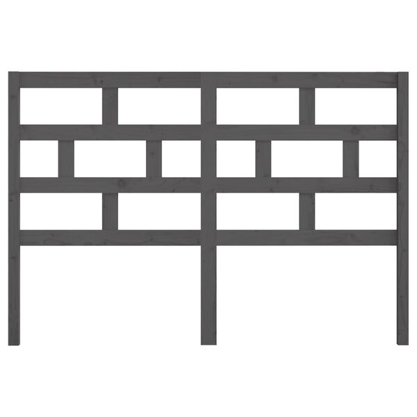 vidaXL Čelo postele šedé 126 x 4 x 100 cm masivní borovice