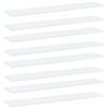 vidaXL Př&iacute;davn&eacute; police 8 ks b&iacute;l&eacute; 100 x 20 x 1,5 cm dřevotř&iacute;ska
