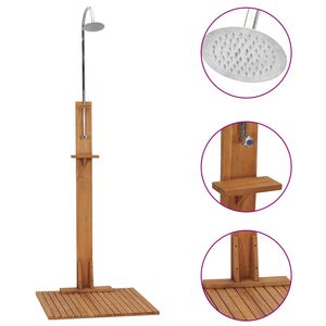 vidaXL Zahradn&iacute; sprcha 75 x 75 x 210 cm masivn&iacute; teakov&eacute; dřevo