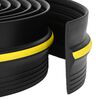 vidaXL Podlahov&eacute; těsněn&iacute; do gar&aacute;že Čern&aacute; a žlut&aacute; 12 x 90 mm 1 m PVC