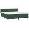 vidaXL Box spring postel s matrac&iacute; tmavě zelen&aacute; 180x200 cm samet