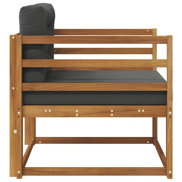 vidaXL Venkovn&iacute; středn&iacute; pohovka Masivn&iacute; ak&aacute;tov&eacute; dřevo Př&iacute;rodn&iacute;