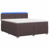 vidaXL Box spring postel s matrac&iacute; a LED Tmavě hněd&aacute; 180 x 200 cm