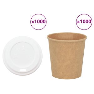 vidaXL Pap&iacute;rov&eacute; kel&iacute;mky na k&aacute;vu s v&iacute;čky 1000 pcs 4oz 100ml