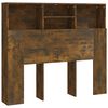 vidaXL Čelo postele s &uacute;ložn&yacute;m prostorem kouřov&yacute; dub 120x19x103,5 cm