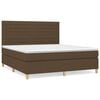 vidaXL Box spring postel s matrac&iacute; tmavě hněd&aacute; 180x200 cm textil