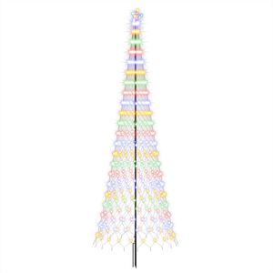 vidaXL LED v&aacute;nočn&iacute; strom 400 cm 450 LED V&iacute;cebarevn&aacute; Železo Čern&aacute;