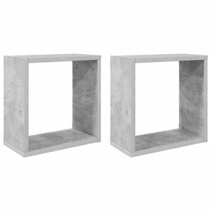vidaXL N&aacute;stěnn&eacute; police kostky 2 ks betonově &scaron;ed&eacute; 30 x 15 x 30 cm