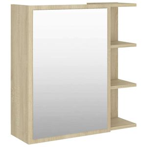 vidaXL Koupelnov&aacute; skř&iacute;ňka zrcadlo dub sonoma 62,5x20,5x64 cm