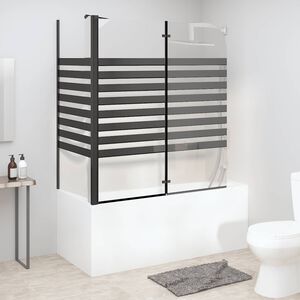 vidaXL Vanov&aacute; z&aacute;stěna s pruhy 120 x 68 x 130 cm tvrzen&eacute; sklo