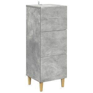 vidaXL Skř&iacute;ň se z&aacute;suvkami Betonově &scaron;ed&aacute; 33 x 34,5 x 90 cm