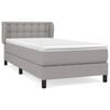 vidaXL Box spring postel s matrac&iacute; světle &scaron;ed&aacute; 90x190 cm textil
