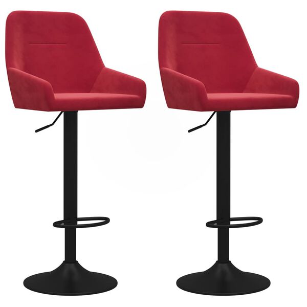 vidaXL Barové židle 2 ks vínové samet