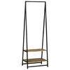 vidaXL Kovový stojan na oblečení s policí Černá 60 x 45 x 180 cm
