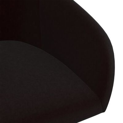 vidaXL Otočná jídelní židle černá samet