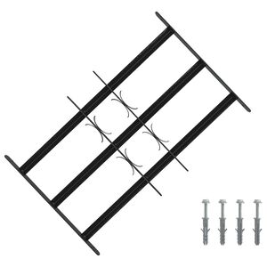 vidaXL Bezpečnostn&iacute; mř&iacute;ž na okna se 3 př&iacute;čkami 3 ks 43-74 cm
