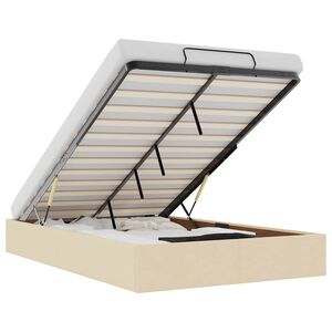 vidaXL Osmansk&yacute; r&aacute;m postele bez matrac&iacute; kr&eacute;mově 120x190 cm textil