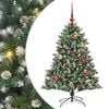 vidaXL Uměl&yacute; v&aacute;nočn&iacute; stromeček Zelen&aacute; 120 cm PVC, plast a ocel