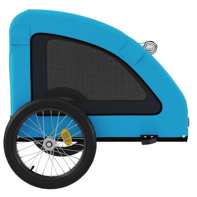 vidaXL Vozík za kolo pro psa modrý oxfordská tkanina a železo