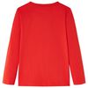 Dětsk&eacute; tričko s dlouh&yacute;m ruk&aacute;vem červen&eacute; 116