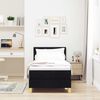 vidaXL Postel s boxspringem s matrací s čelo Černá 80 x 200 cm textil