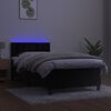 vidaXL Box spring postel s matrac&iacute; a LED čern&aacute; 80 x 200 cm samet