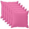 vidaXL Povlak na pol&scaron;t&aacute;ř 6 ks HOUTEN Růžov&aacute; 45 x 45 cm Polyester