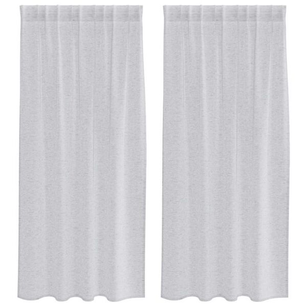 vidaXL Voile Záclona 2 pcs Světle šedá 175 x 140 cm Polyester