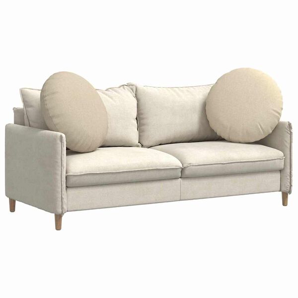 vidaXL Polštáře na sedadla 2 pcs Krémová Ø80 x 29 cm textil