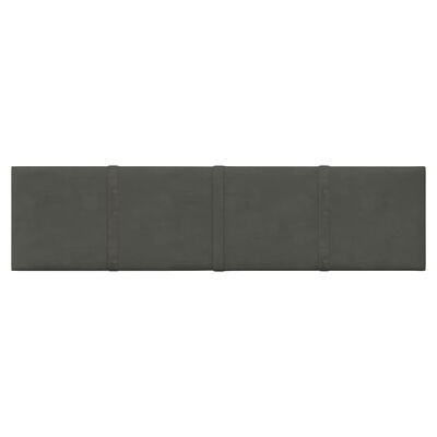 vidaXL Nástěnné panely 12 ks tmavě šedé 60 x 15 cm samet 1,08 m²