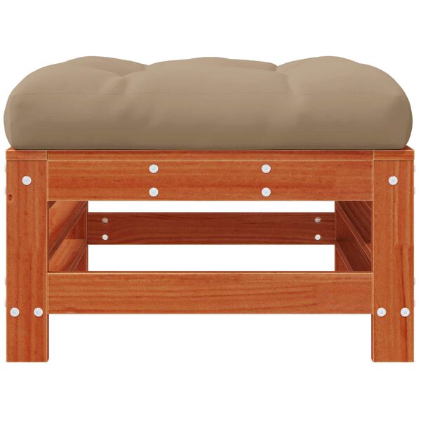 vidaXL Podnožka do zahrady Masivn&iacute; borovice Voskově Hněd&aacute;