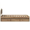 vidaXL R&aacute;m postele Uměleck&yacute; dub 90 x 200 cm Masivn&iacute; borov&eacute; dřevo