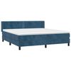 vidaXL Box spring postel s matrac&iacute; tmavě modr&aacute; 160x200 cm samet