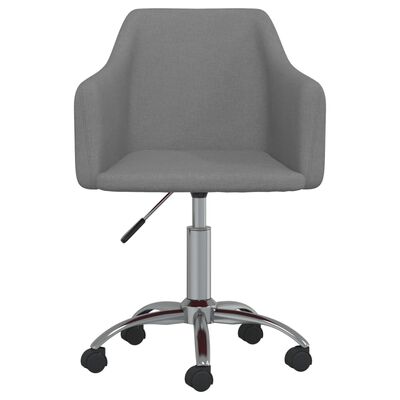 vidaXL Otočné jídelní židle 2 ks světle šedé textil