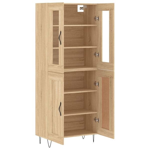 vidaXL Skř&iacute;ň highboard dub sonoma 69,5 x 34 x 180 cm kompozitn&iacute; dřevo