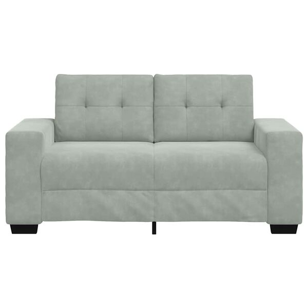 vidaXL Loveseat Sofa světle &scaron;ed&aacute; 160x77x82 cm samet