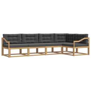 vidaXL Venkovn&iacute; pohovkov&aacute; souprava 4 pcs B&iacute;l&aacute; a antracitov&aacute; Polyester