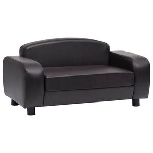 vidaXL Pohovka pro psy hněd&aacute; 80 x 50 x 40 cm uměl&aacute; kůže