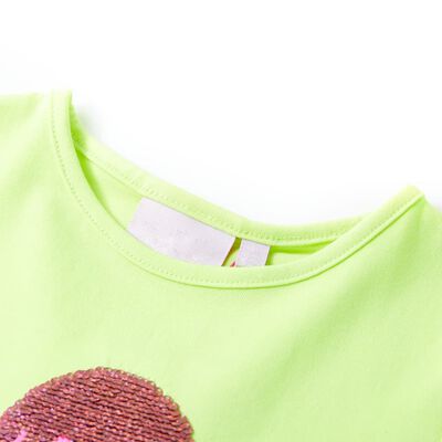 Dětské tričko neonově žluté 92