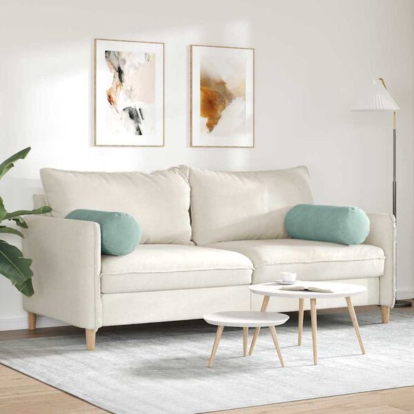 vidaXL Pol&scaron;t&aacute;ře 2 pcs Mořsk&aacute; zelen&aacute; &Oslash; 25 x 70 cm Žebrovan&aacute; l&aacute;tka