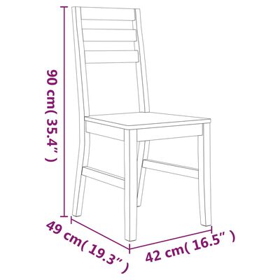 vidaXL Jídelní židle 8 ks masivní akáciové dřevo