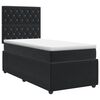 vidaXL Postel boxspring s matrac&iacute; s čelo Čern&aacute; 80 x 200 cm Samet